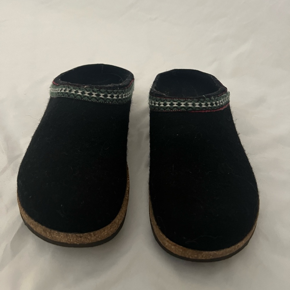 L.L.Bean Stegmann Wool Slipper Clog Mule Black
